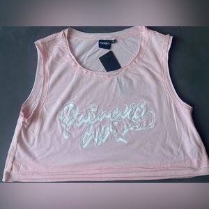 New Mono B Pink Crop Top Size S
